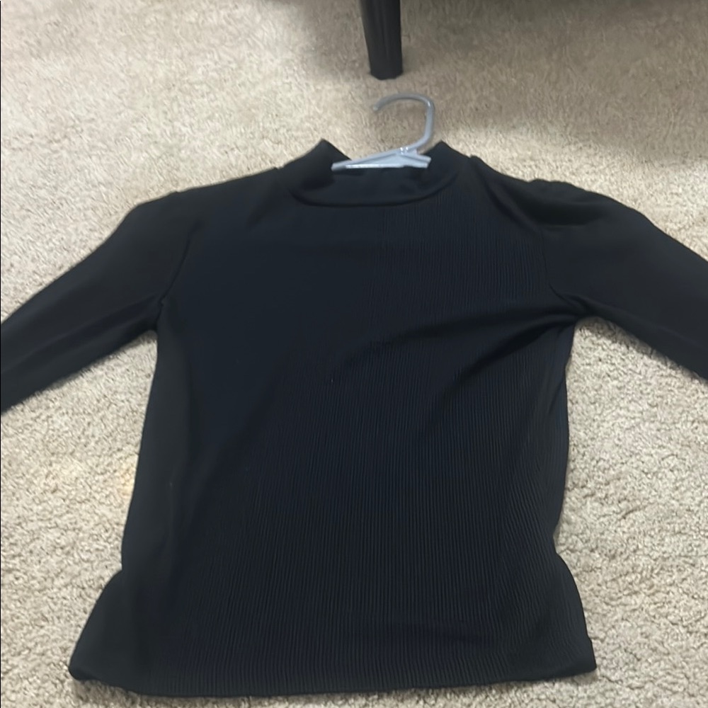 Dylan Ryan Black Ribbed Sweater